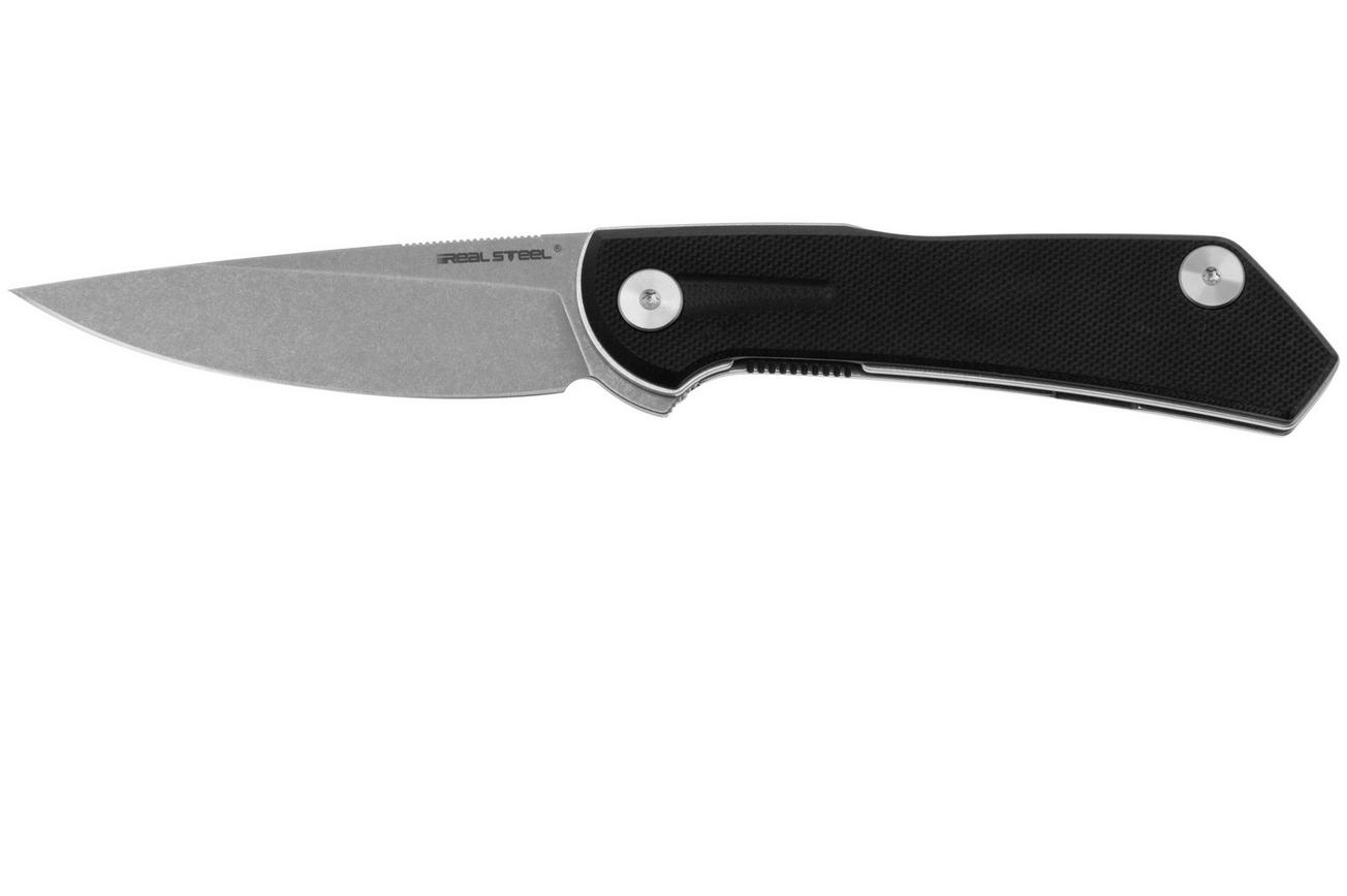 Real Steel Valore 7091BS Stonewashed Nitro-V, Black G10, zakmes, Poltergeist design