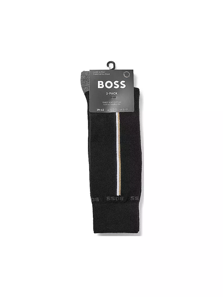 BOSS Herren Socken ICONIC 2er Pkg black schwarz
