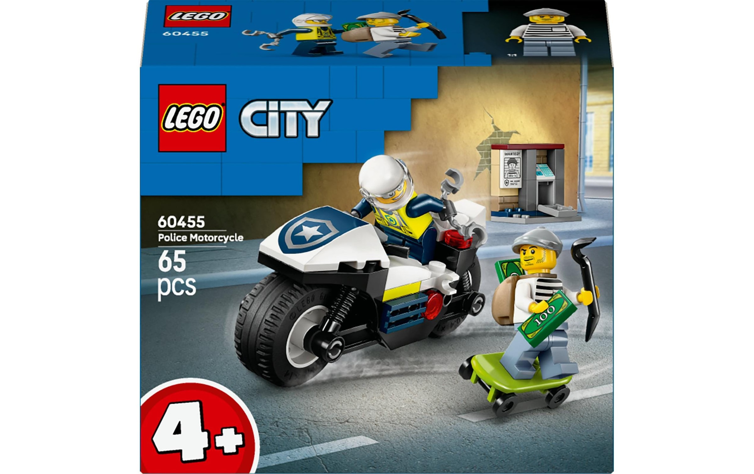 LEGO® Spielbausteine »City Verfolgungsjagd mit dem Polizeimotorrad 60455«