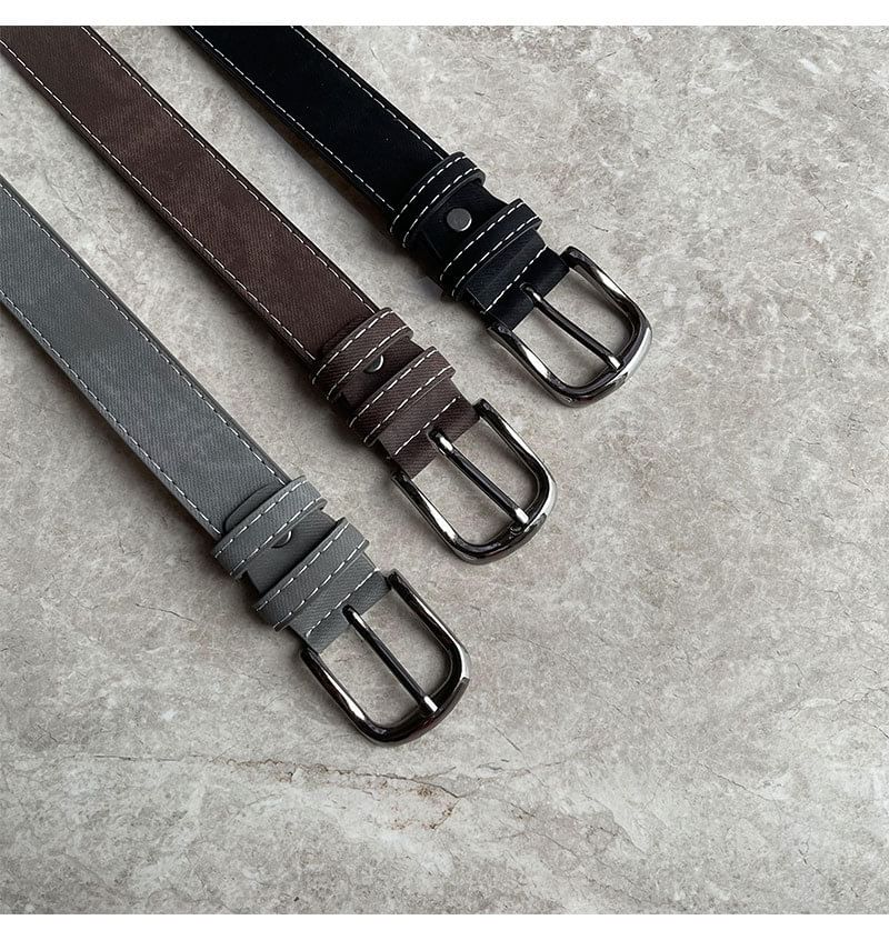 Sinlarity - Kunstleren riem met contrasterende stiksels