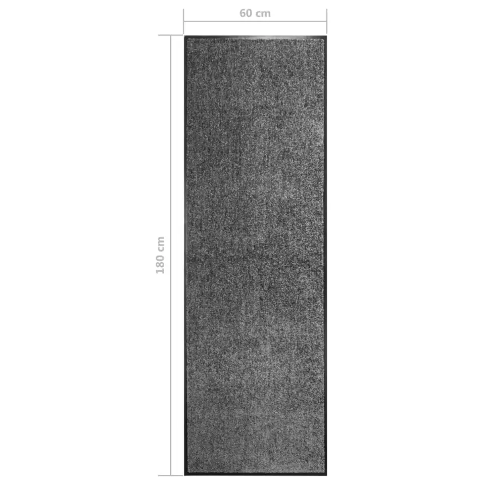 vidaXL - Mat - Antraciet - Stof - 60 x 180 cm