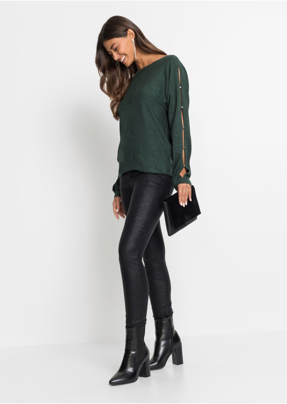 Pull avec éléments décoratifs en viscose