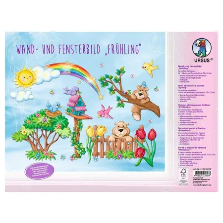 URSUS Wand- und Fensterbild Frühling, 5 Stanzbögen