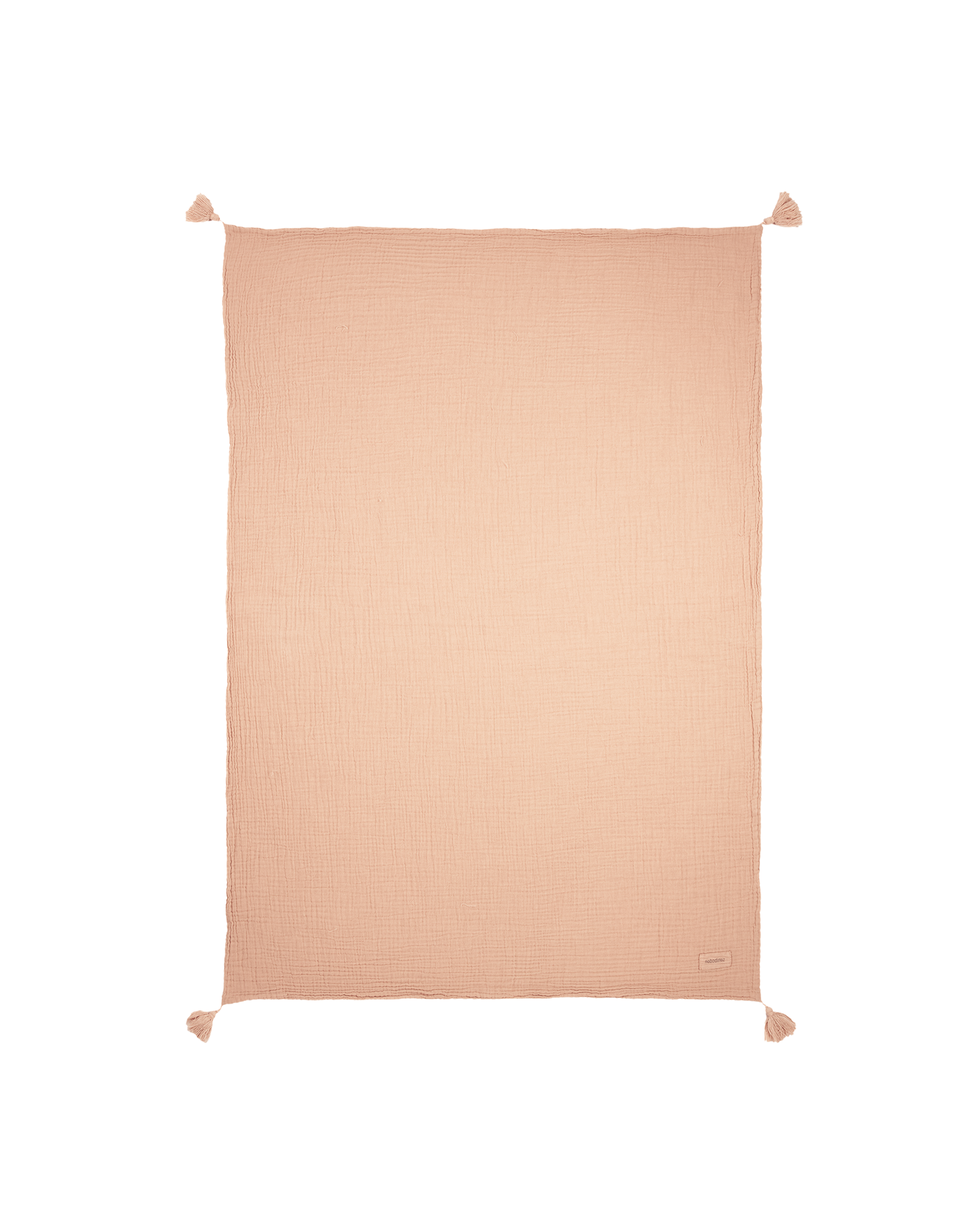 Couverture wabi-sabi en double gaze de coton lavé | Rose