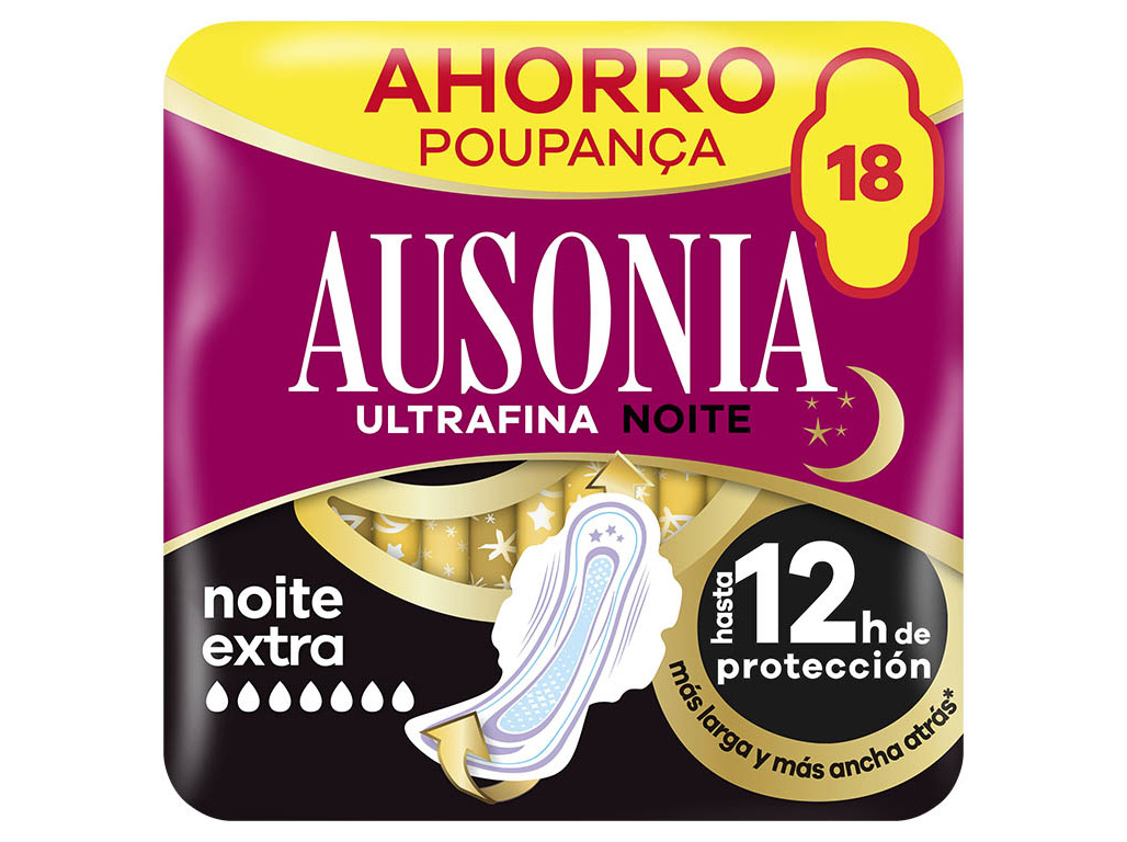 PENSOS AUSONIA AIRDRY NOITE EXTRA ABAS 18