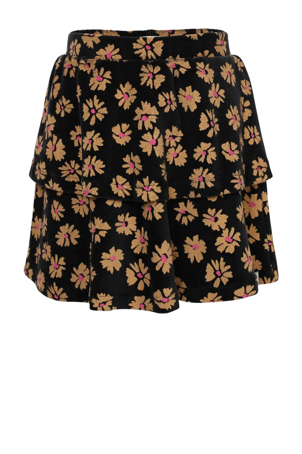 LOOXS little fluwelen strokenrok zwart