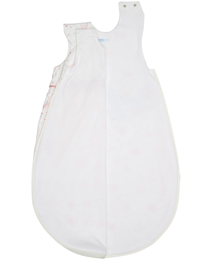 Schlafsack TIMMI COOL COOLMAX® – SCRIBBLE STARS in weiß/rosa
