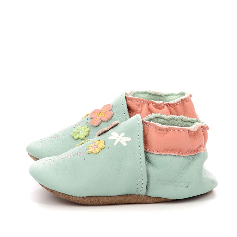 Robeez Robeez Chaussons Spring Time Vert Aqua