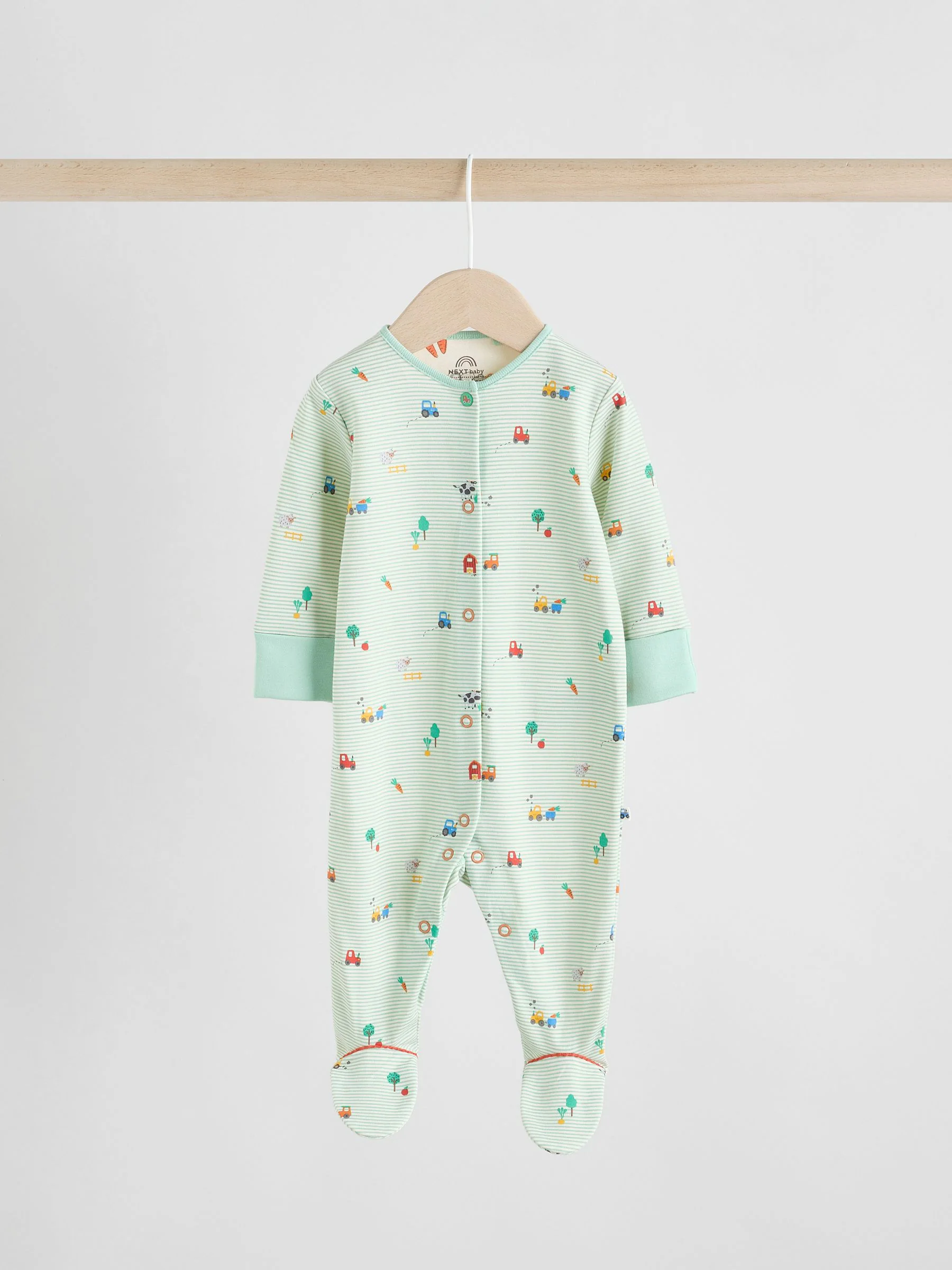 Blauw - Geborduurde babypyjama's 3 stuks (0-2jaar)