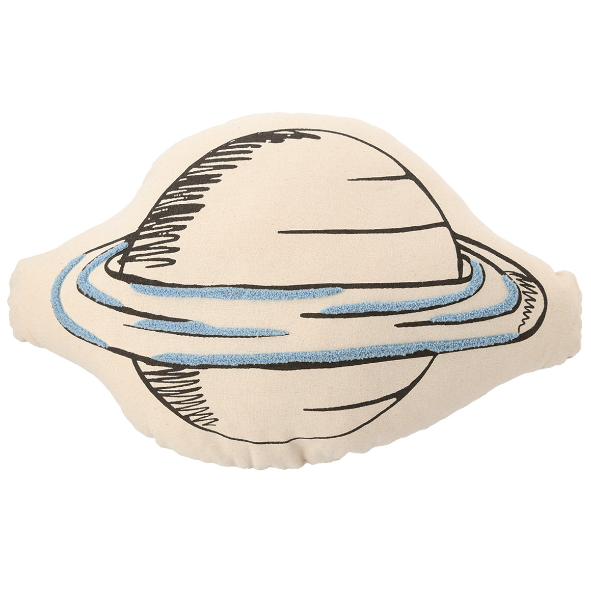 Topolino Figurenkissen Planet creme / hellblau