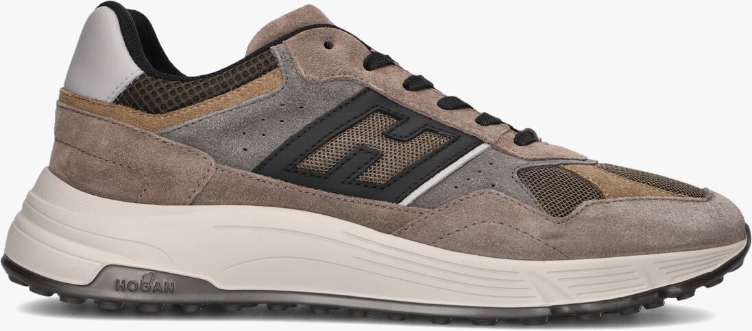 taupe hogan sneakers mesh combi runner