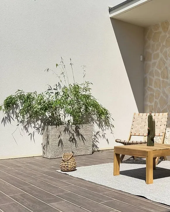 Bloempot EDESSA 80 cm Lichtbeige