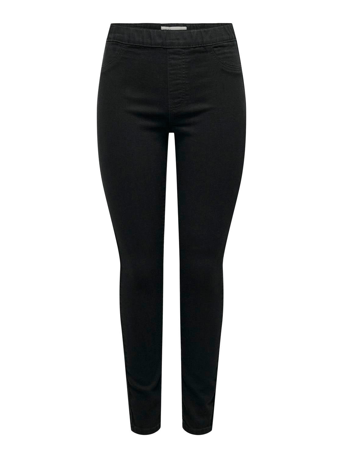 JDYNALINA Hohe Taille Slim Fit Jeggings Black Denim
