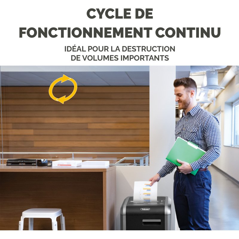 Destructeur Fellowes 325Ci - coupe croisée