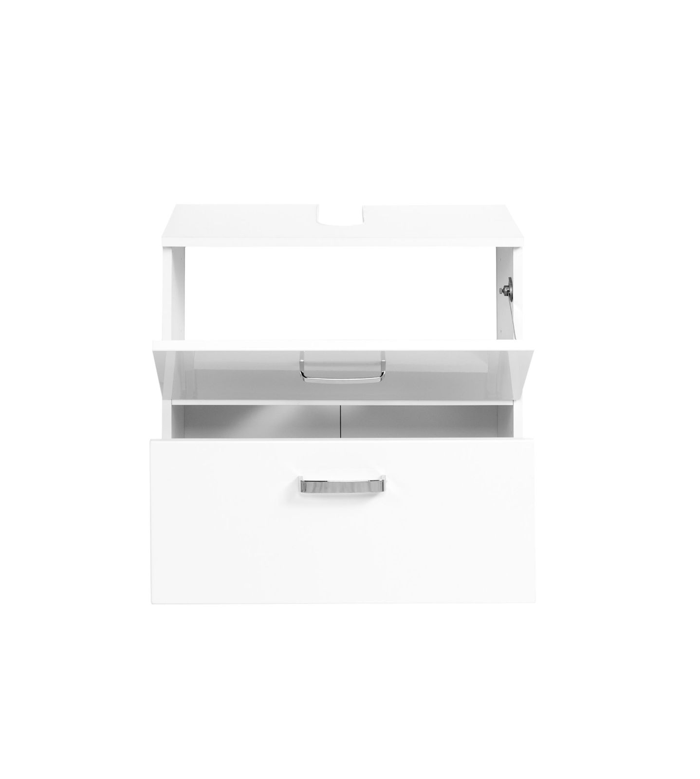 Waschbeckenunterschrank BOLOGNA - weiß Hochglanz - 60 cm