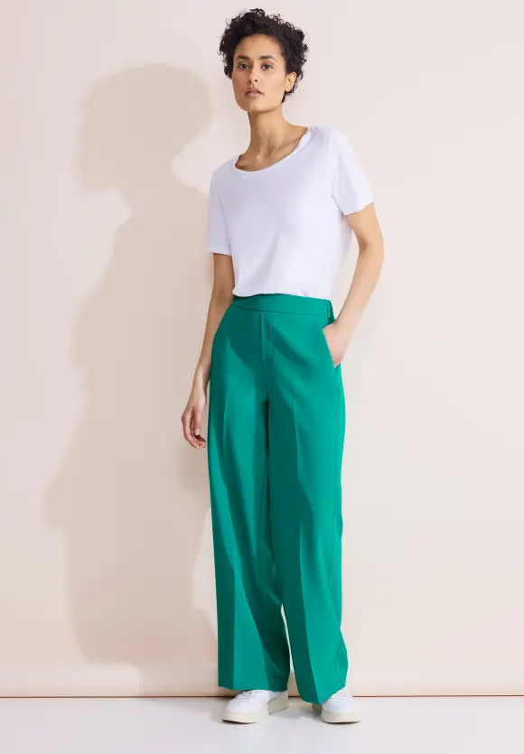 Loose Fit Twill Hose - intense aqua
