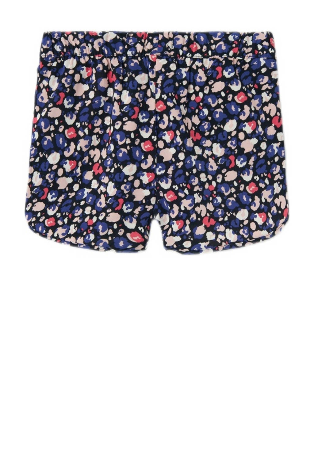 NAME IT gebloemde casual short NKFVINAYA donkerblauw'roze/wit