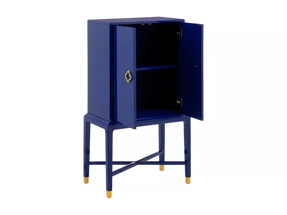 Armoire de salon 2 portes Bleu électrique - NUITA