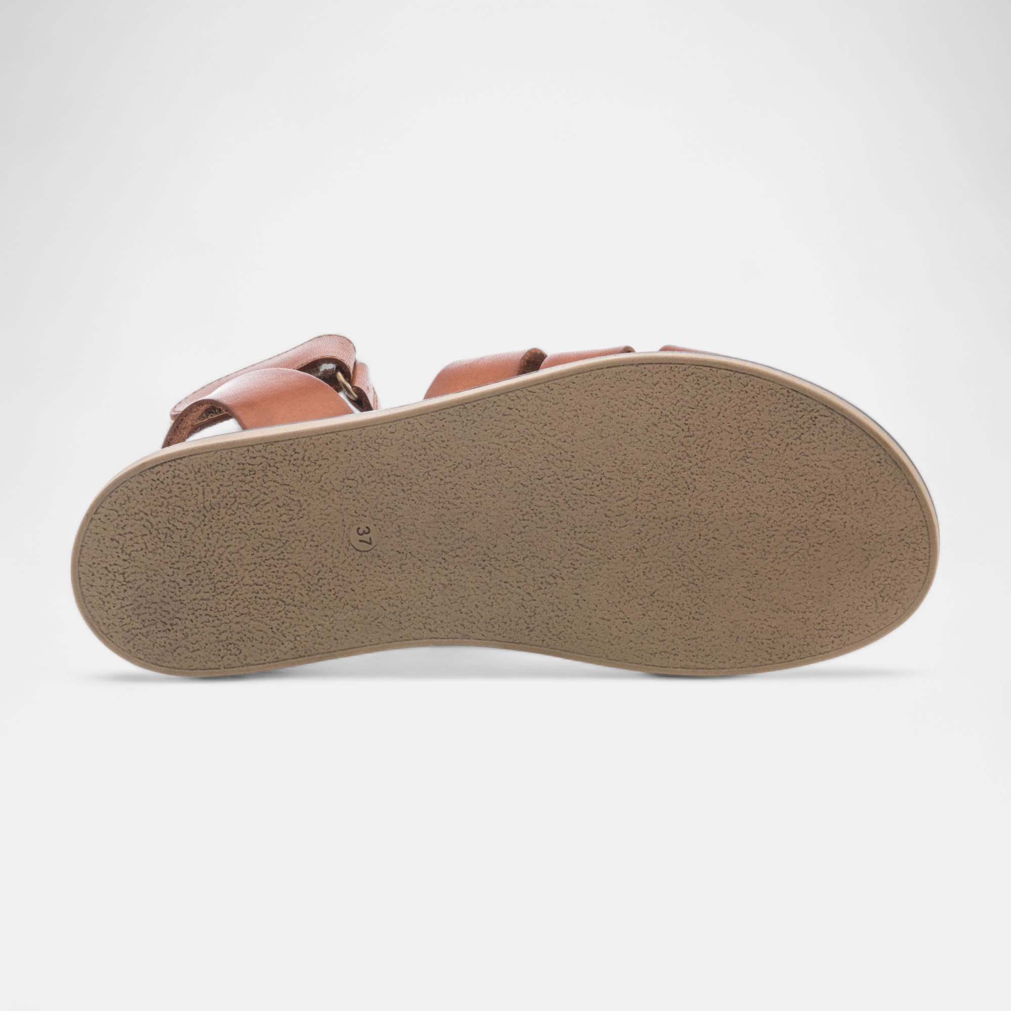 Sandales Femme en cuir cognac