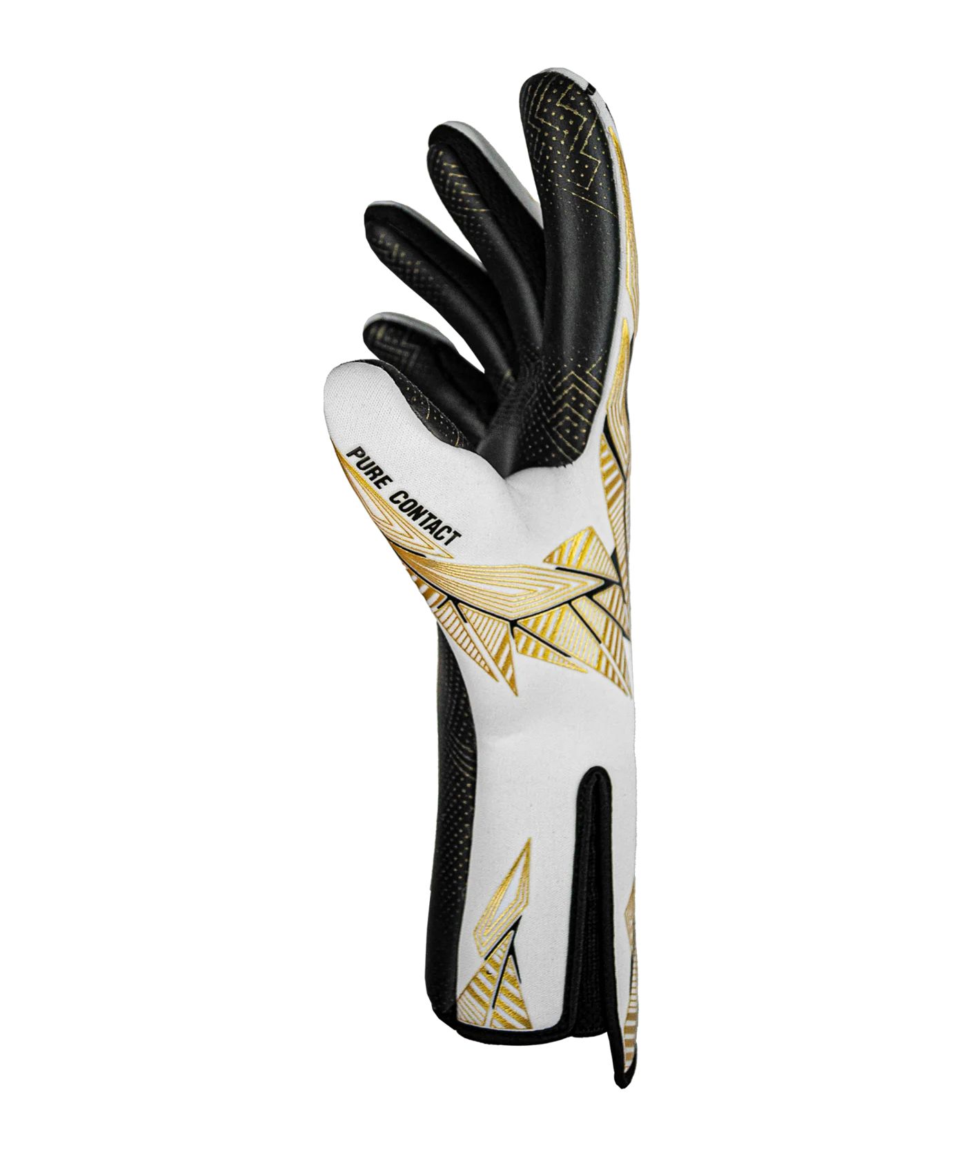 Reusch Pure Contact Gold X GluePrint Strapless TW-Handschuhe Weiss Gold Schwarz F1131