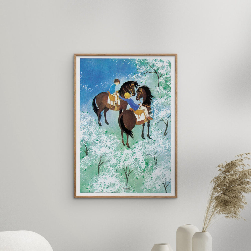 Køb Poster & Frame Astrid Lindgren - Riding - The Brothers Lionheart