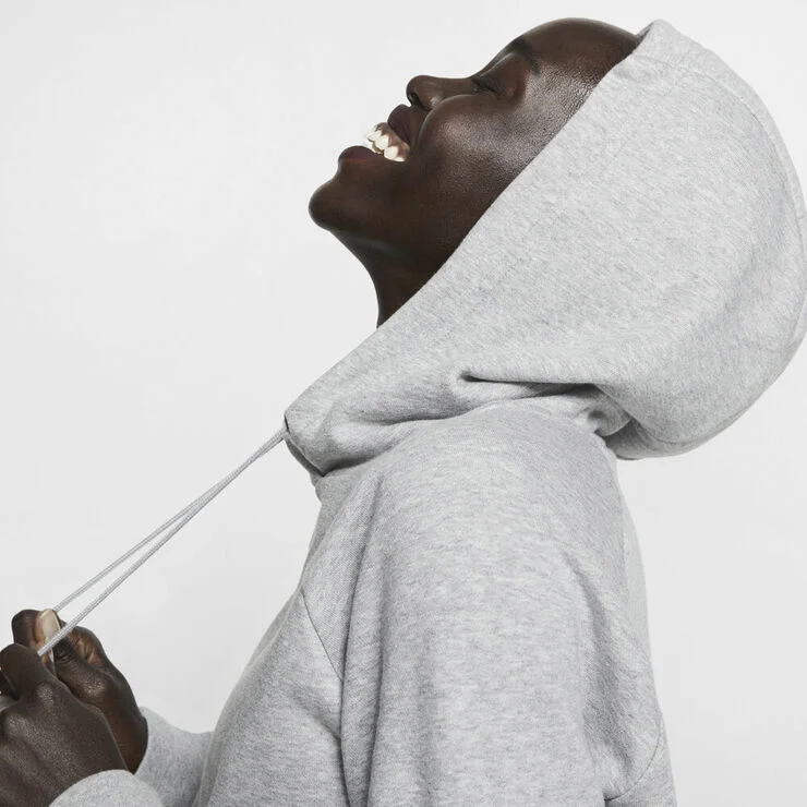 Nike Sportswear Essential Fleece Haettetroje Grå