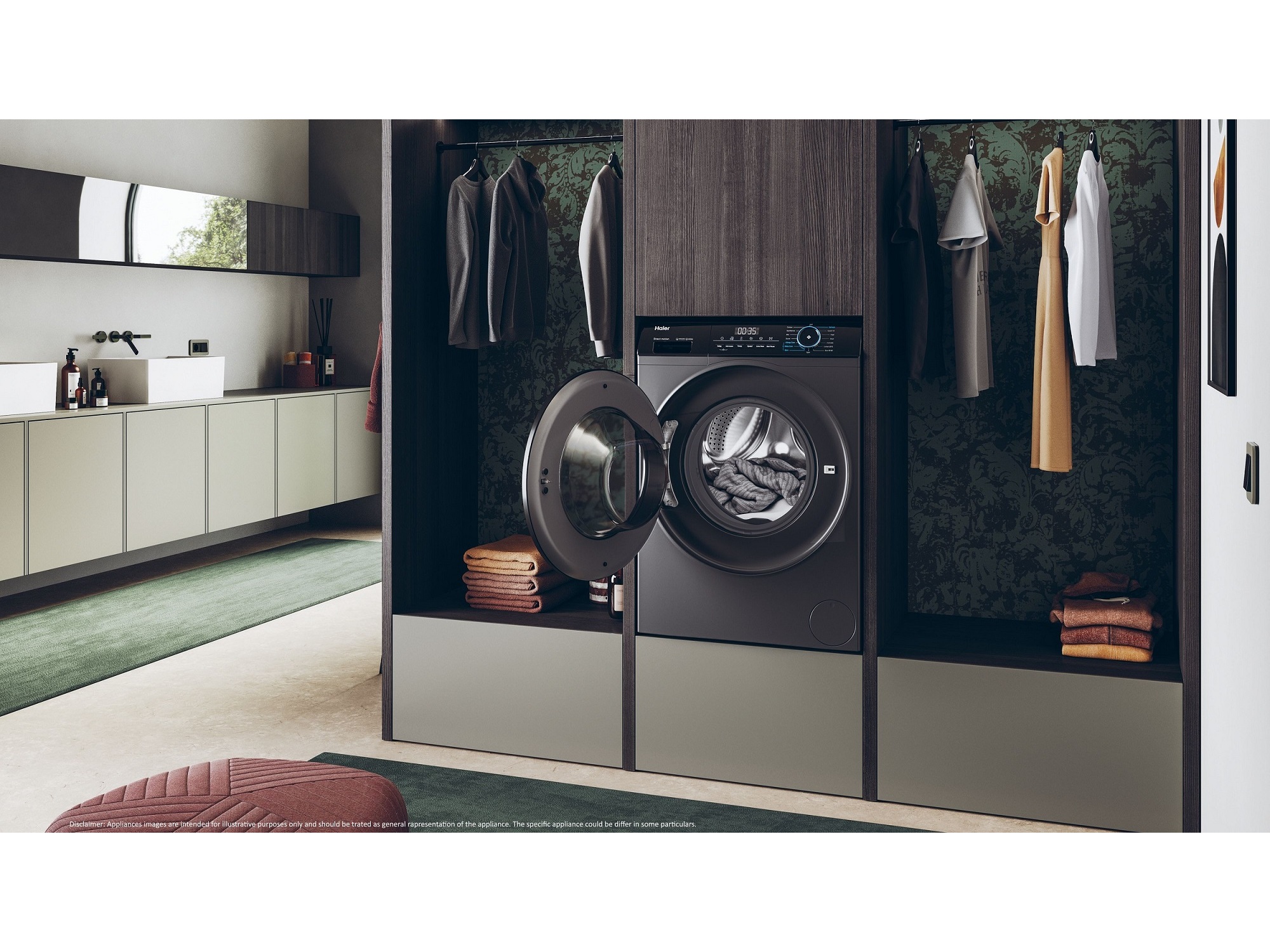 MÁQUINA DE LAVAR ROUPA HAIER HW90-B14939S8-IB - SILVER A 9KG