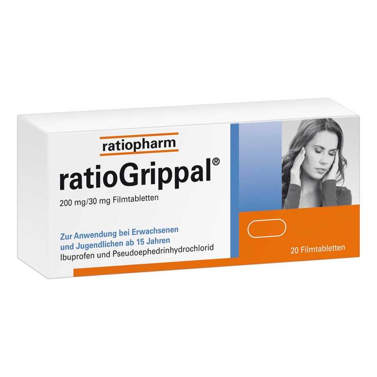 Ratiogrippal 200 mg / 30 mg Filmtabletten, 20 St