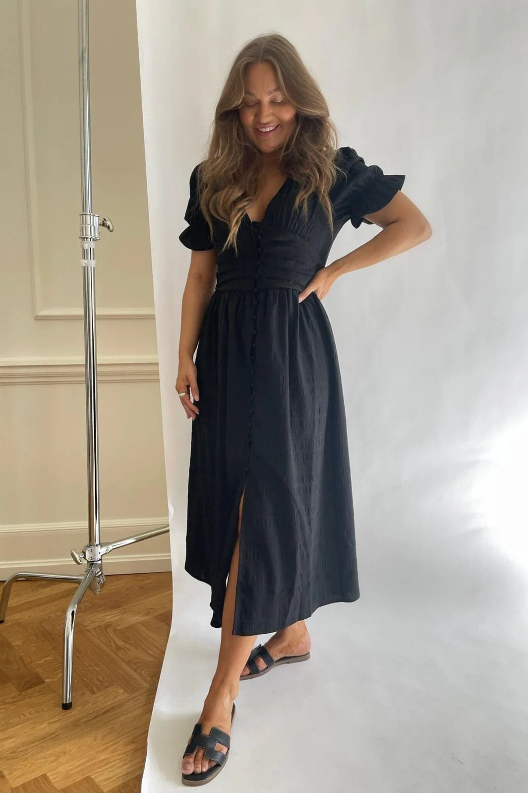 BYIC Adelic Long Ss Dress black black