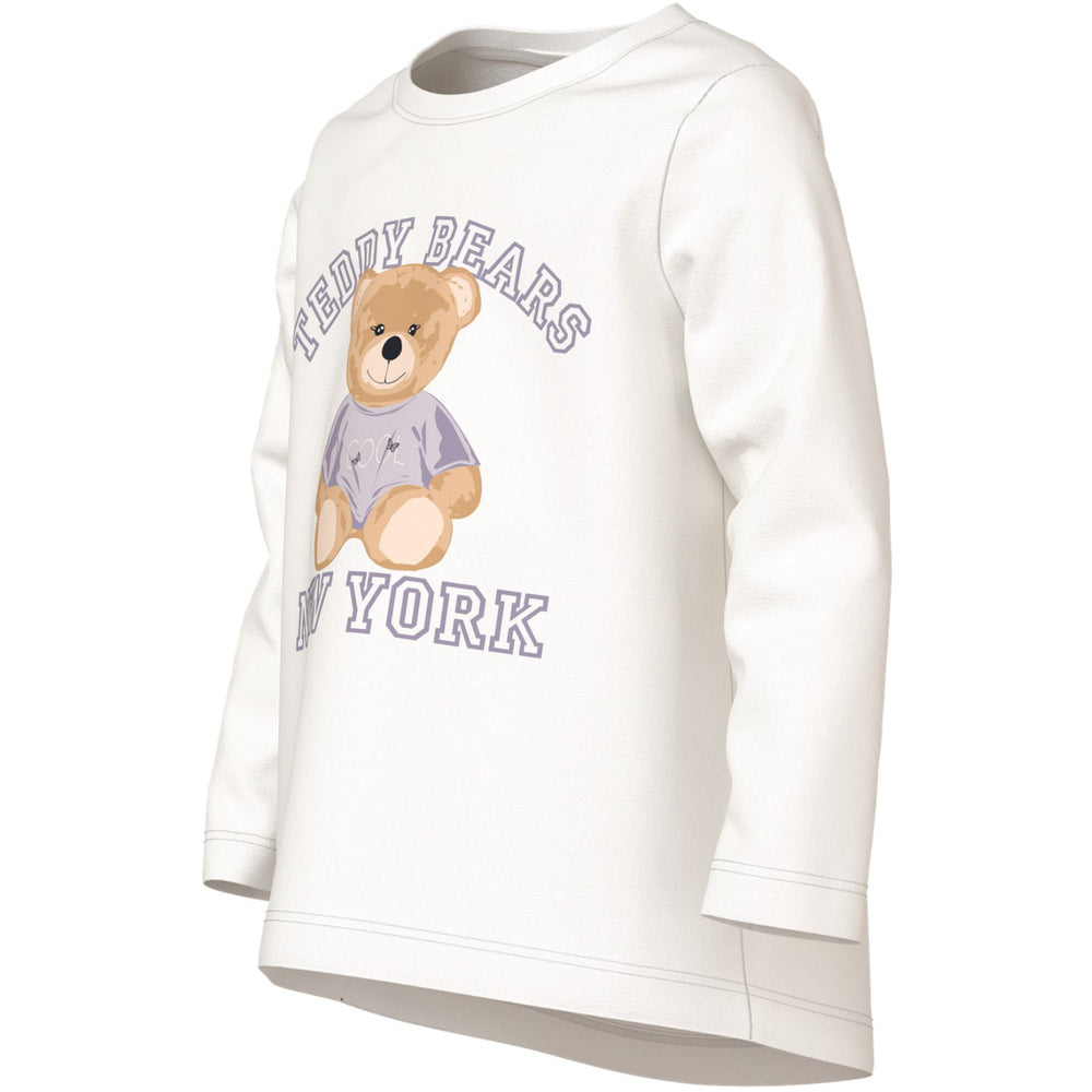 Køb Name It Cloud Dancer Teddy Bear Nmfviolet Ls Loose Top