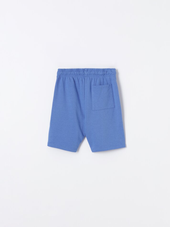 Conjunto de 2 Bermudas Básicas de Pelúcia - Azul Índigo Lavado