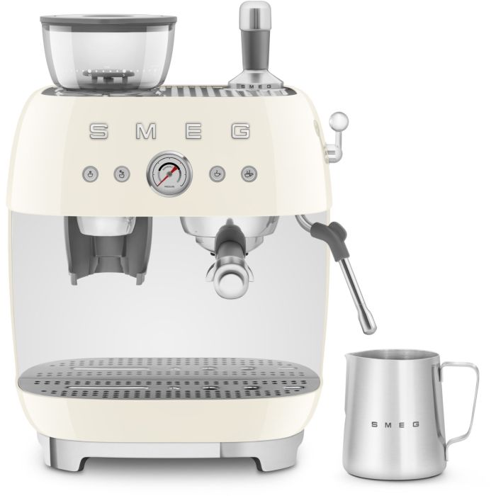 SMEG Espressomaschine mit Mahlwerk 50's Style EGF03CREU Creme