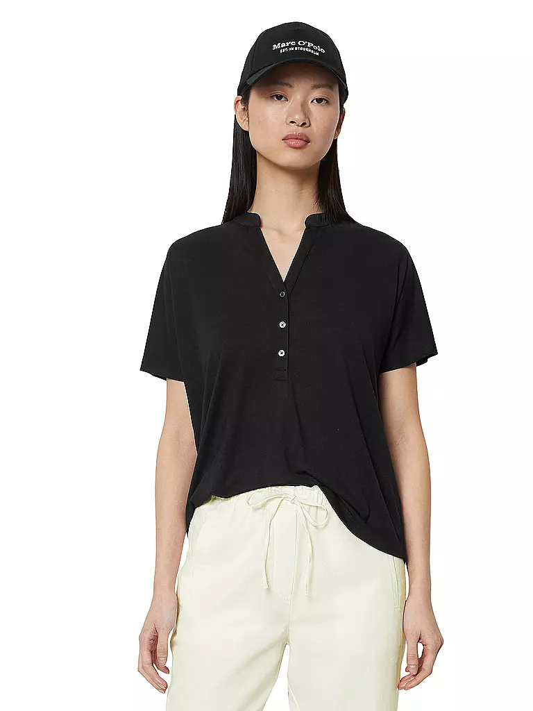 MARC O'POLO Blusenshirt schwarz