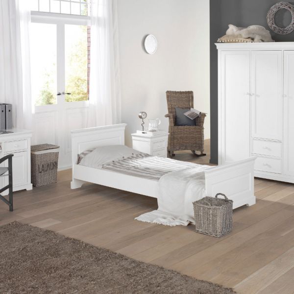 Kidsmill Chateau Kinderkamer Wit | Bed 90 x 200 cm   Bureau   Kast 2-Deurs