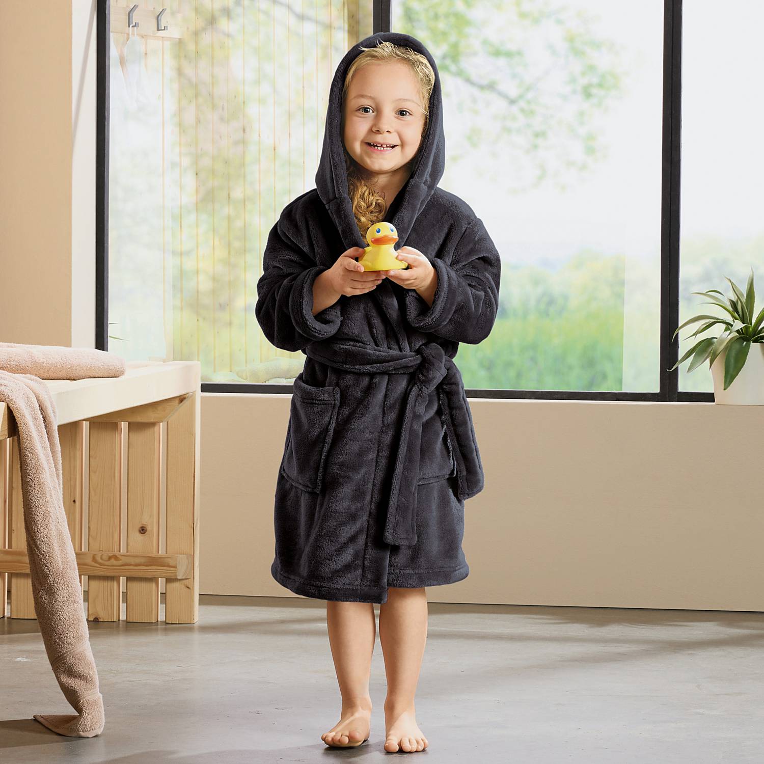 REDBEST Fleece Kinder-Bademantel 