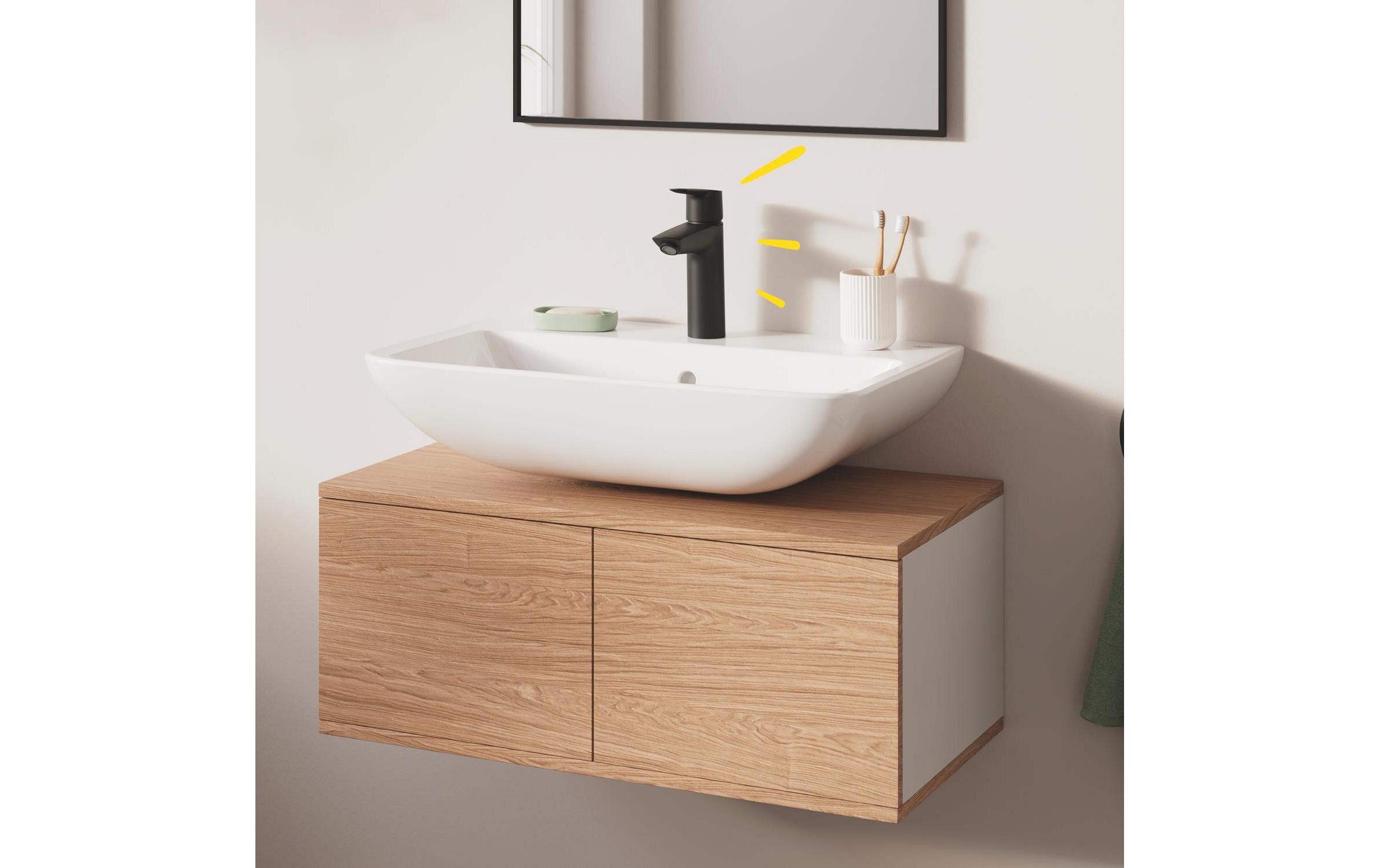 Lavaboarmatur Start M-Size Mattschwarz<br>Einhebelarmatur