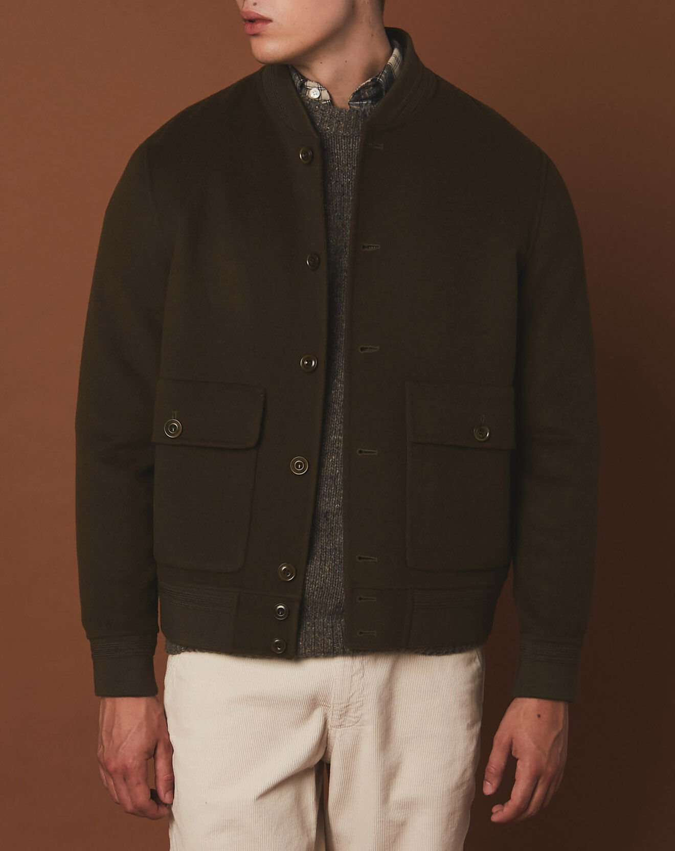 Hartford Blouson en Laine mélangée Dan army