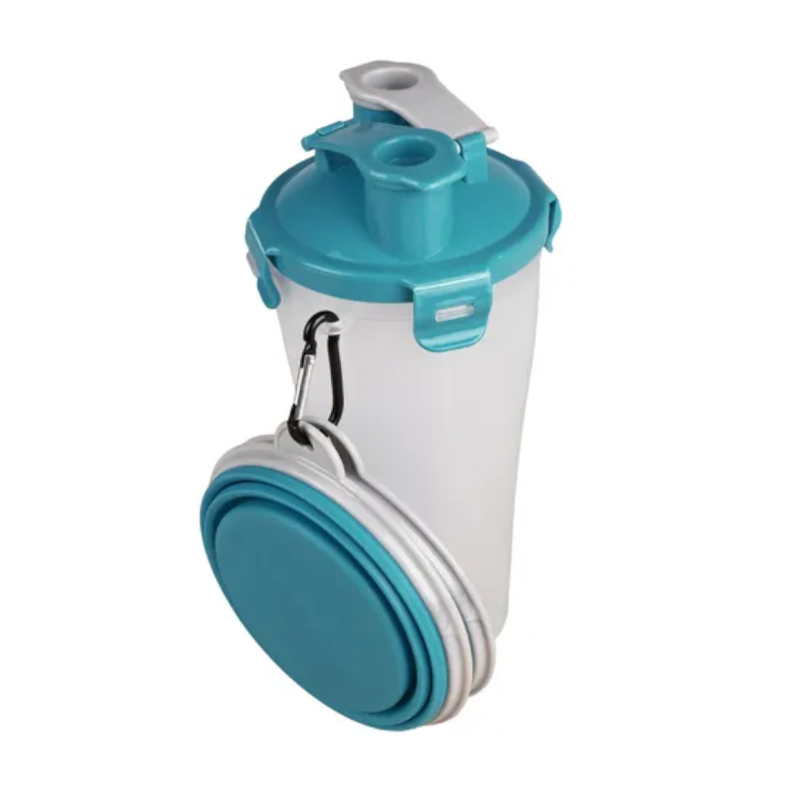 Kit de viagem Flamingo Trinka Azul para cães e gatos