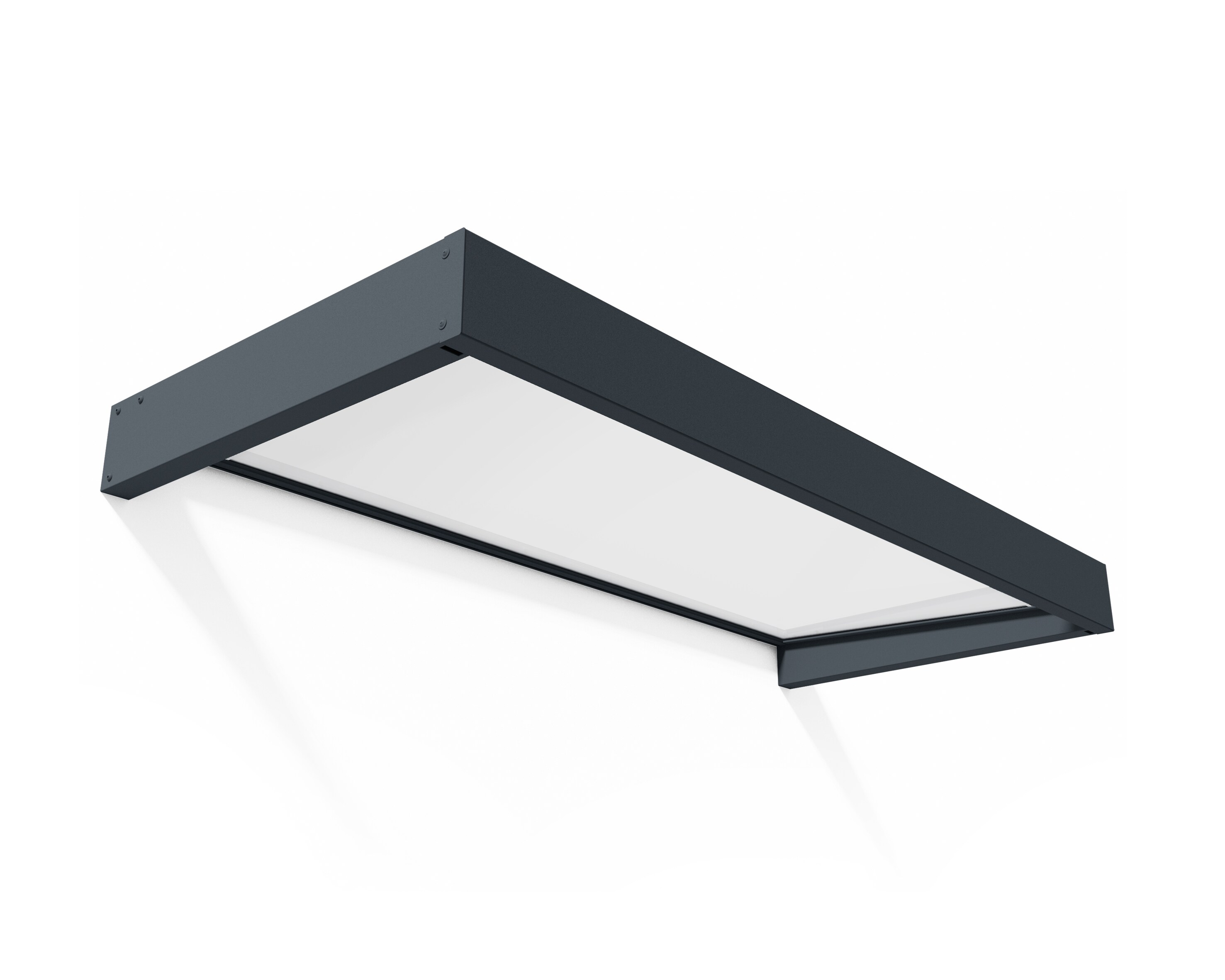 Canopia Sophia Vordach, anthrazit, weiß satiniert 215x95x17 in cm (LxBxH)