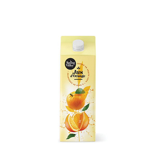 Spring Valley Jus d'orange teneur en fruits 100% - Lot de 6 bouteilles de 1 L