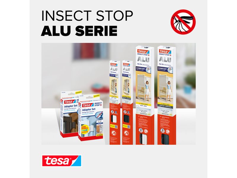 tesa Fliegengitter Insektenschutz Alu Comfort Tür 1 x 2.2m Insektenschutz für Türen