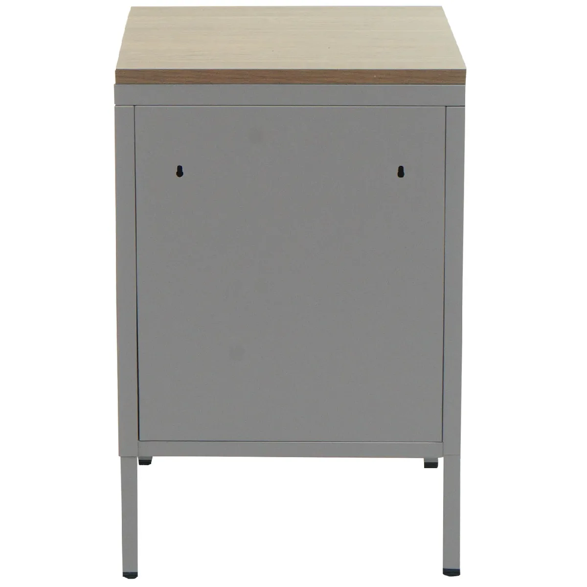 Mendler Table de nuit HWC-L84 - Gris