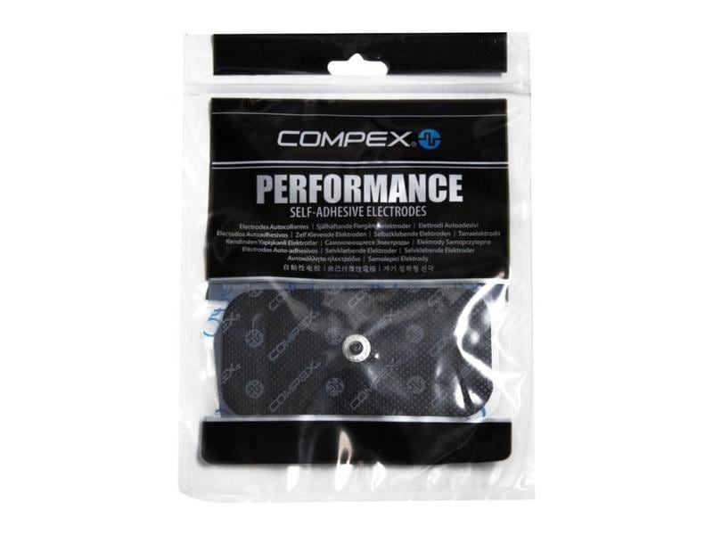Compex Elektroden Easysnap Performance 1 Druckknopfanschlus Set mit 2 selbstklebenden Elektroden