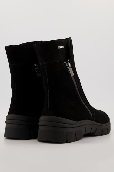 Caprice Leder-Boots, Veloursleder, Zipper, Komfortweite