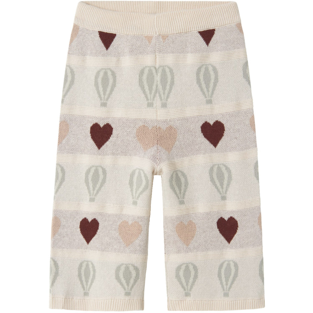 Køb Lil'Atelier Pastel Parchment Nmflamai Wide Strik Ancle Bukser Lil