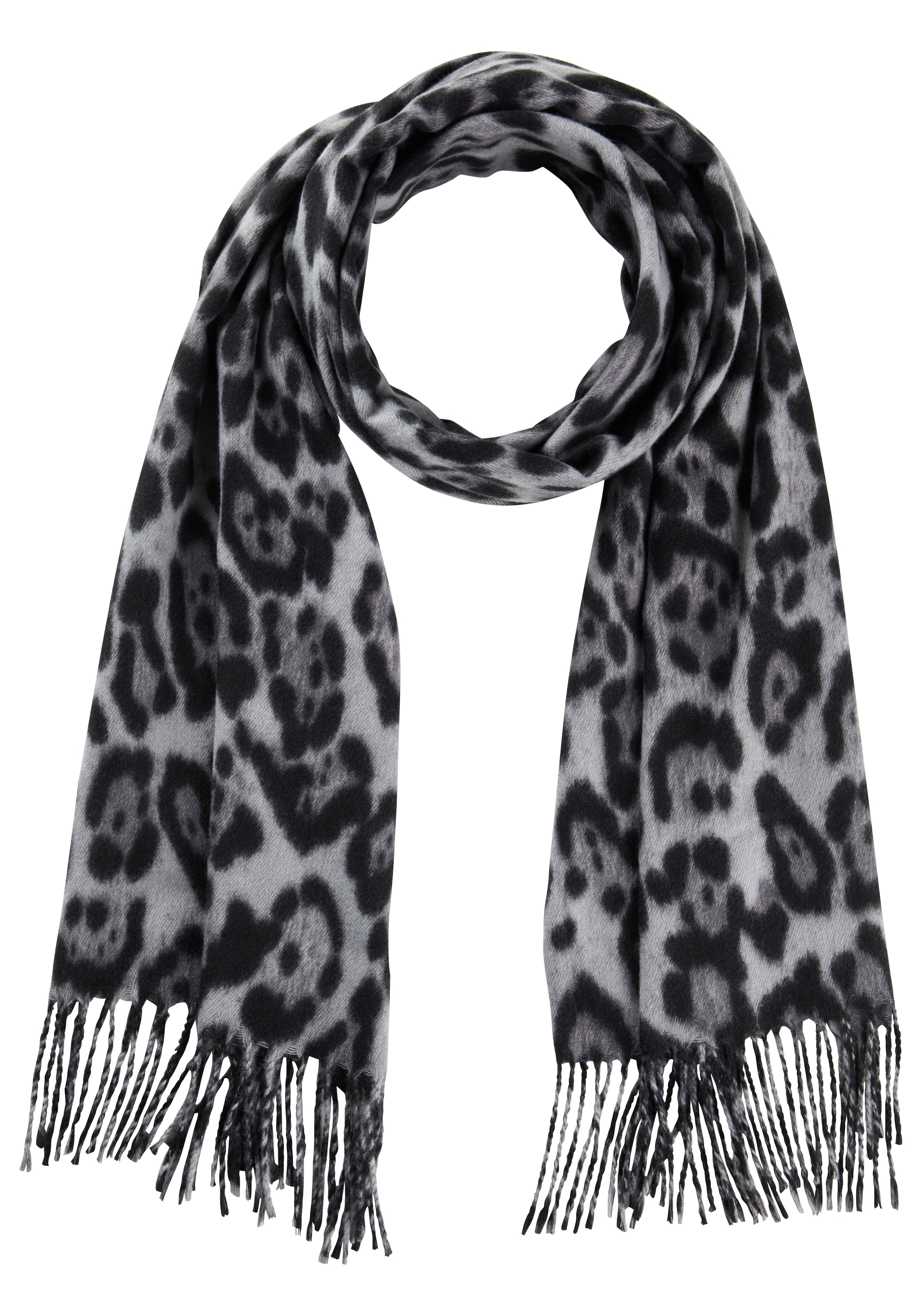 Laura Scott Modeschal im trendigen Leopard-Design mit Fransen - NEW