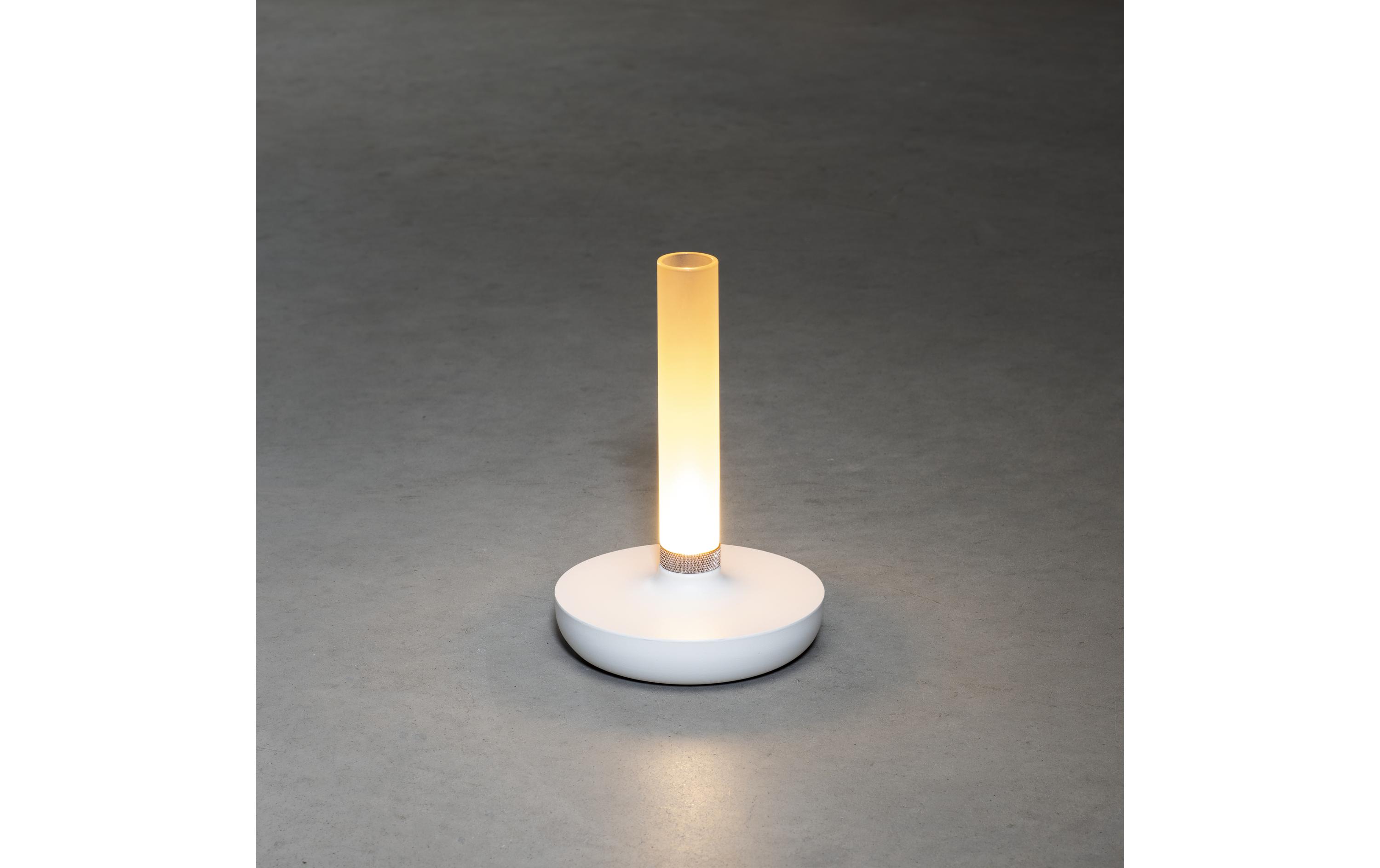 Akku-Tischleuchte USB Biarritz, 1800 / 3000 / 4000 K, Weiss<br>Outdoor-Leuchte