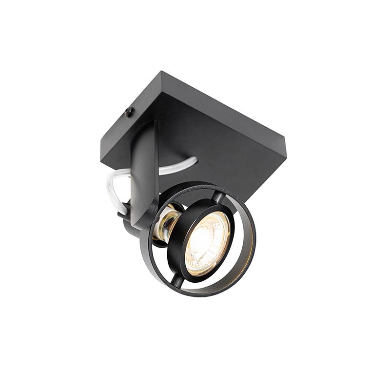 Moderne plafondspot zwart draai- en kantelbaar GU10 50mm - Master