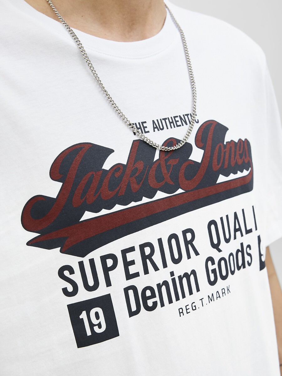 JACK & JONES<br>Camiseta de gola redonda com o logotipo Jje