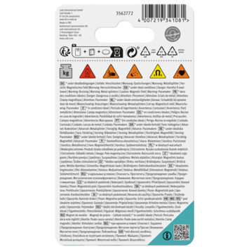 Magneet Haak Neodymium rubber 38x43mm